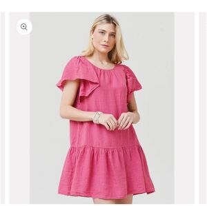 Velvet by Graham & Spencer Linen Kassidy Dress Size Medium